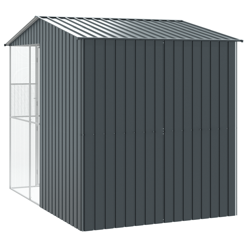 Vogelvoliere Anthrazit 215x310x247 cm Stahl