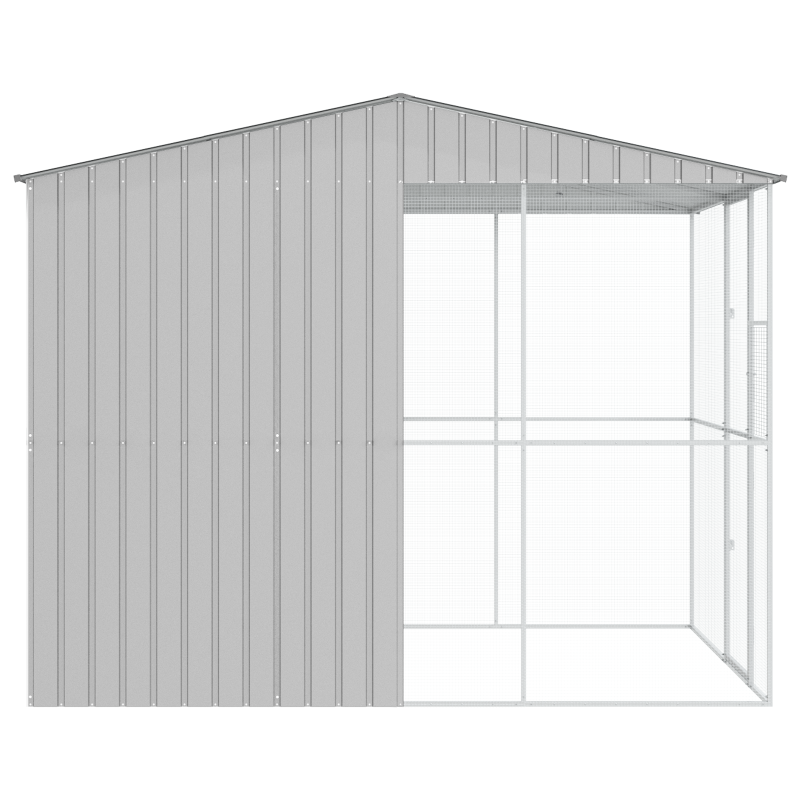 Vogelvoliere Grau 215x310x247 cm Stahl