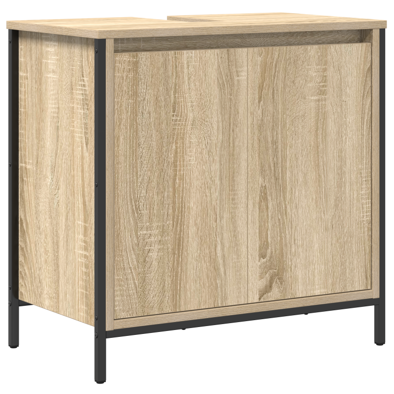 5-teiliges Badezimmermöbel Set aus Sonoma Eichenholzwerkstoff