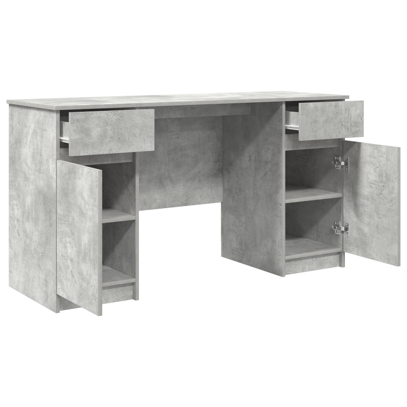 Schreibtisch Beton Grau 140x49x76 cm Holzwerkstoff