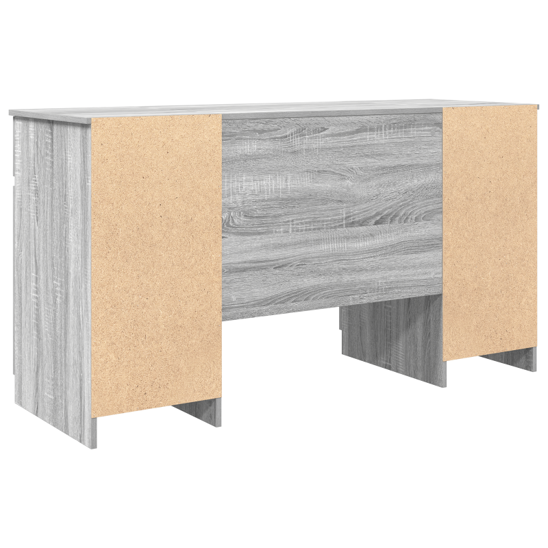 Schreibtisch Grau Sonoma 140x49x76 cm Holzwerkstoff