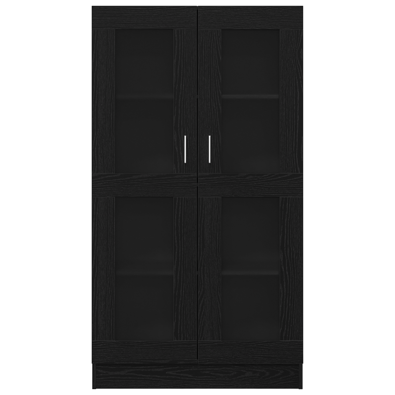 Bücherregal Schwarz Eiche 82,5x30,5x150 cm Holzwerkstoff