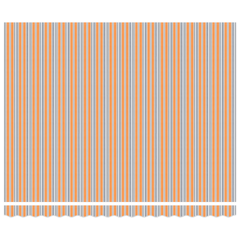 Automatische einziehbare Markise in bunten Streifen 400x300 cm