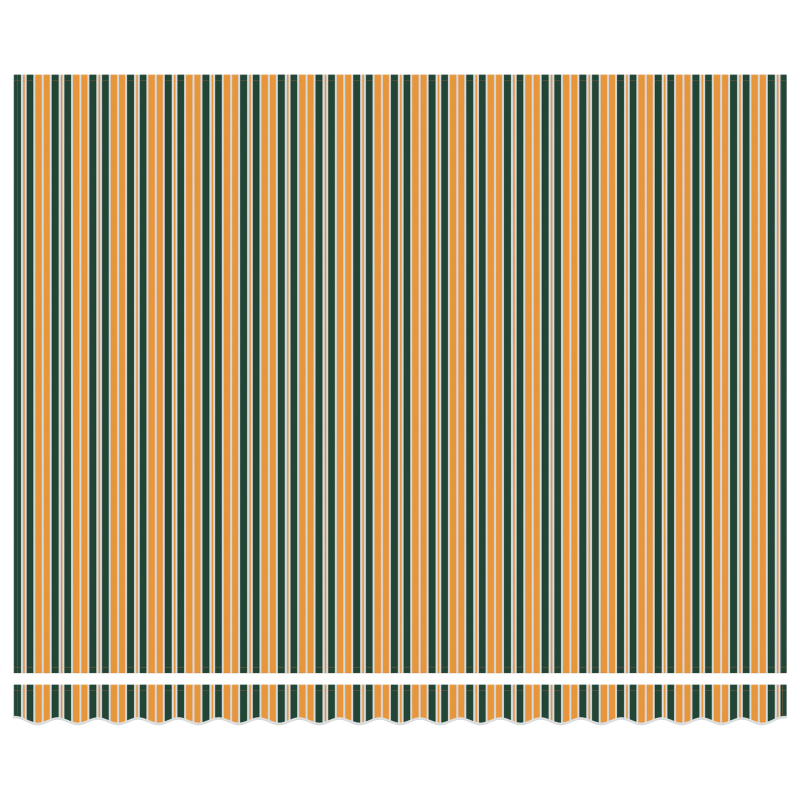 Automatische einziehbare Markise in Grün und Gelb 400x300 cm