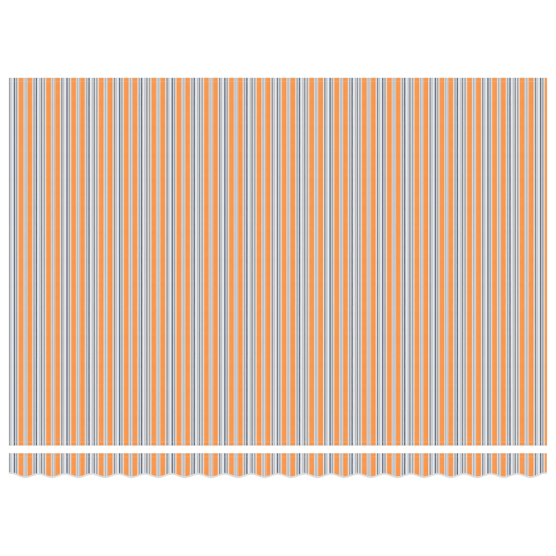 Manuelle einziehbare Markise mit LED in buntem Streifendesign 450x300 cm