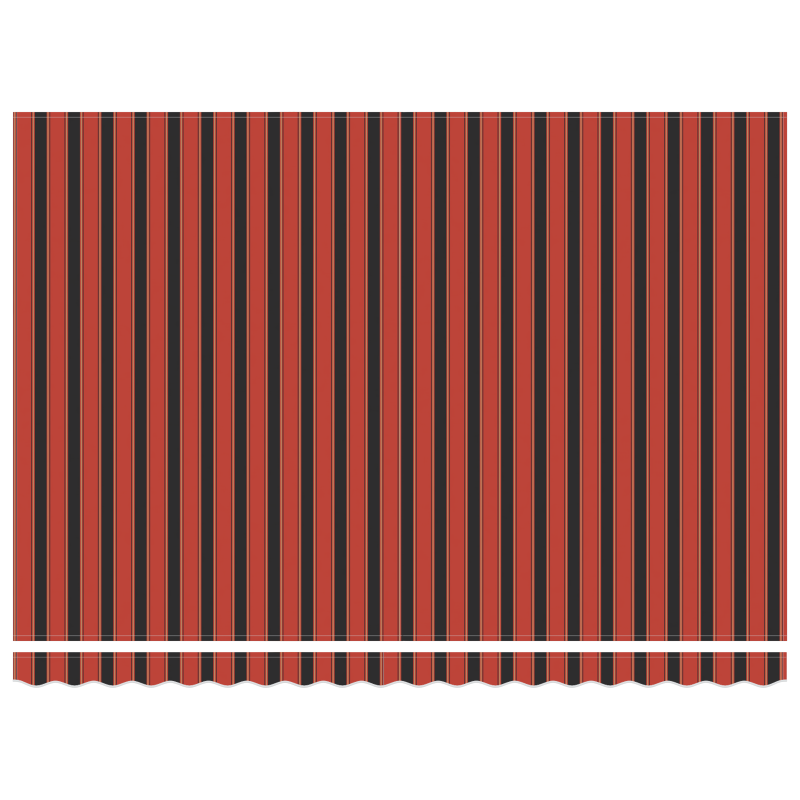 Manuelle einziehbare Markise in Orange und Braun 450x350 cm