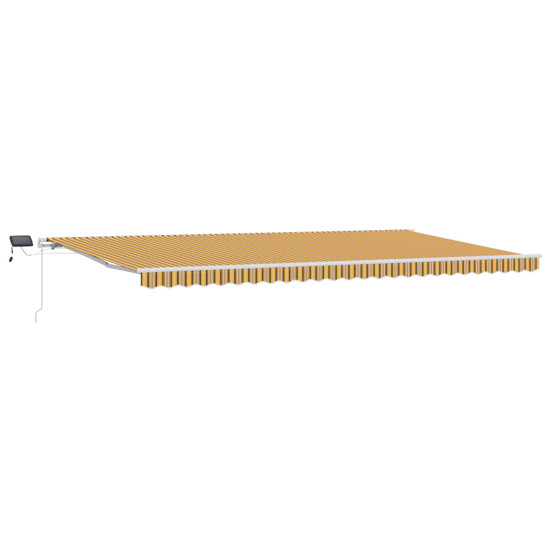 Manuelle einziehbare Markise mit LED-Multicolorstreifen 600x350 cm