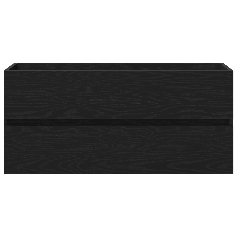 Waschbeckenunterschrank mit integriertem Becken in Schwarz Eiche Holzwerkstoff