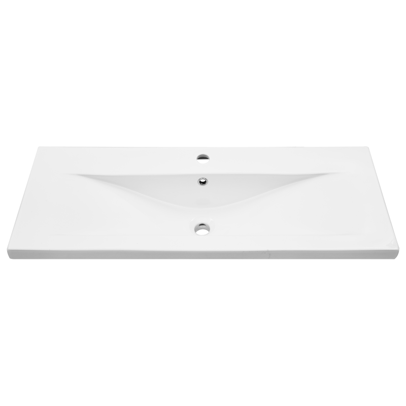 Waschbecken Schrank mit integriertem Waschbecken Schwarze Eiche aus lackiertem Holz