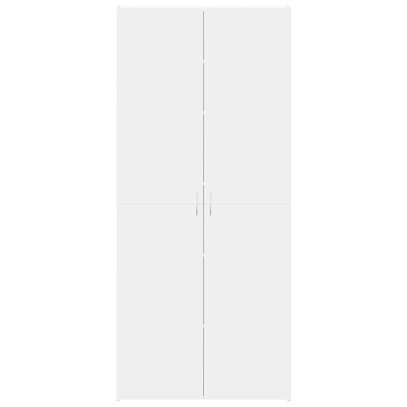 Schuhschrank Weiß 80x35.5x180 cm Holzwerkstoff