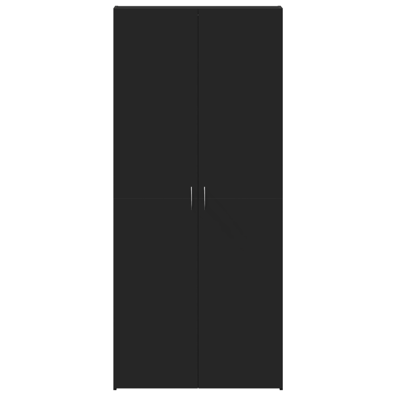 Schuhschrank Schwarz 80x35,5x180 cm Holzwerkstoff