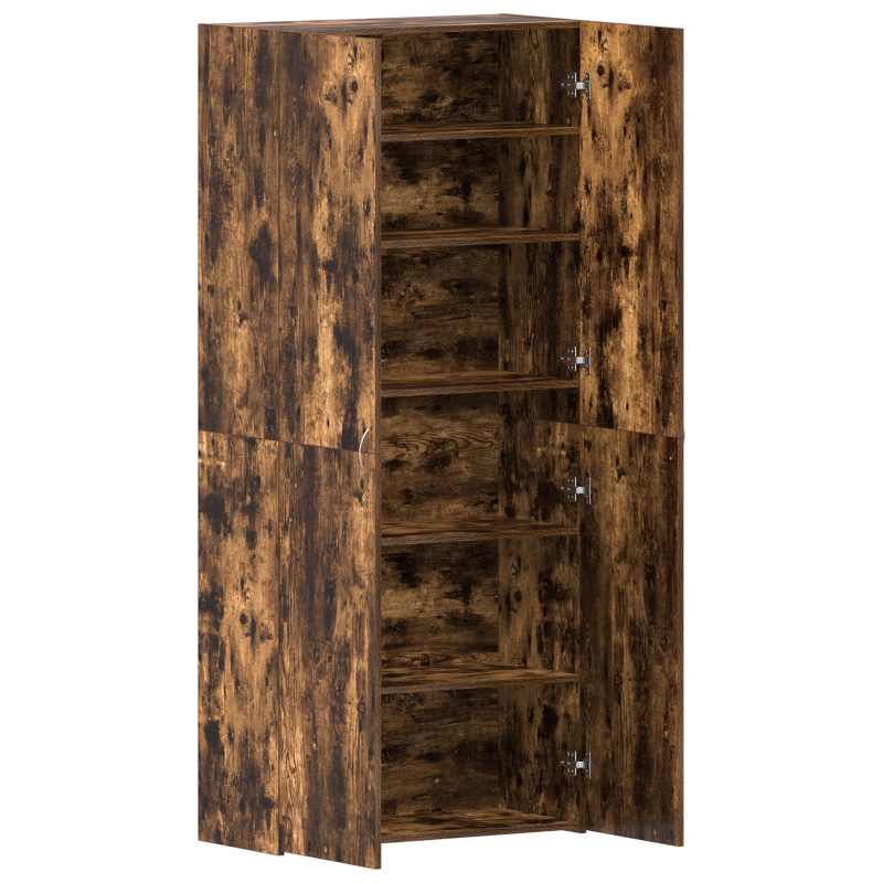 Schuhschrank Raucheiche 80x35,5x180 cm Holzwerkstoff