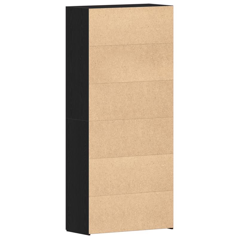 Schuhschrank Schwarz Eiche 80x35,5x180 cm Holzwerkstoff