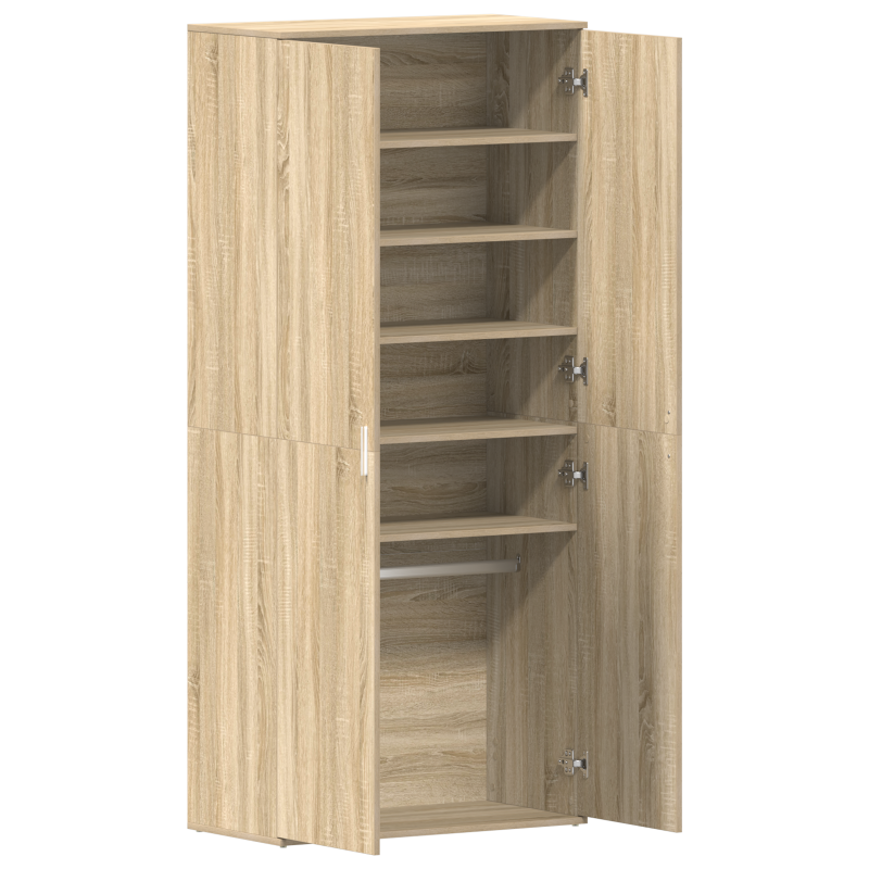 Schuhschrank Sonoma Eiche 80x39x180 cm Holzwerkstoff