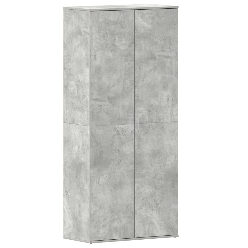 Schuhschrank Beton Grau 80x39x180 cm Spanplatte