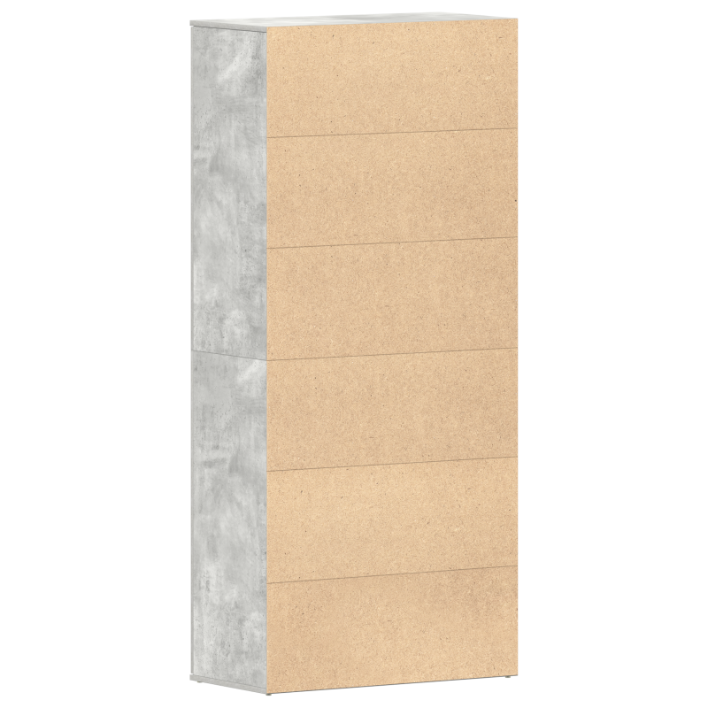 Schuhschrank Beton Grau 80x39x180 cm Spanplatte