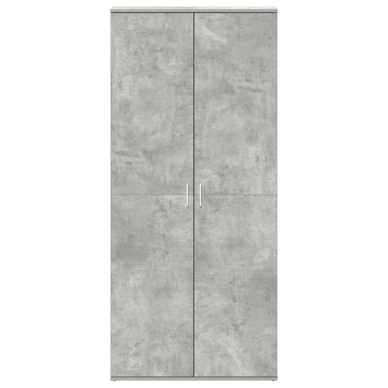 Schuhschrank Beton Grau 80x39x180 cm Spanplatte
