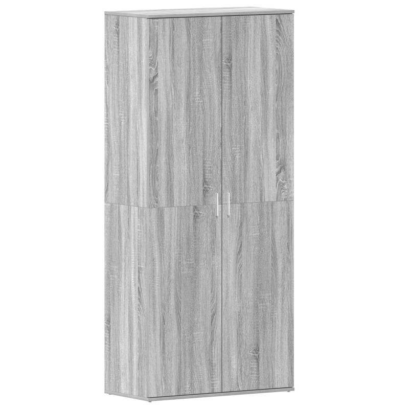 Schuhschrank Grau Sonoma 80x39x180 cm Holzwerkstoff