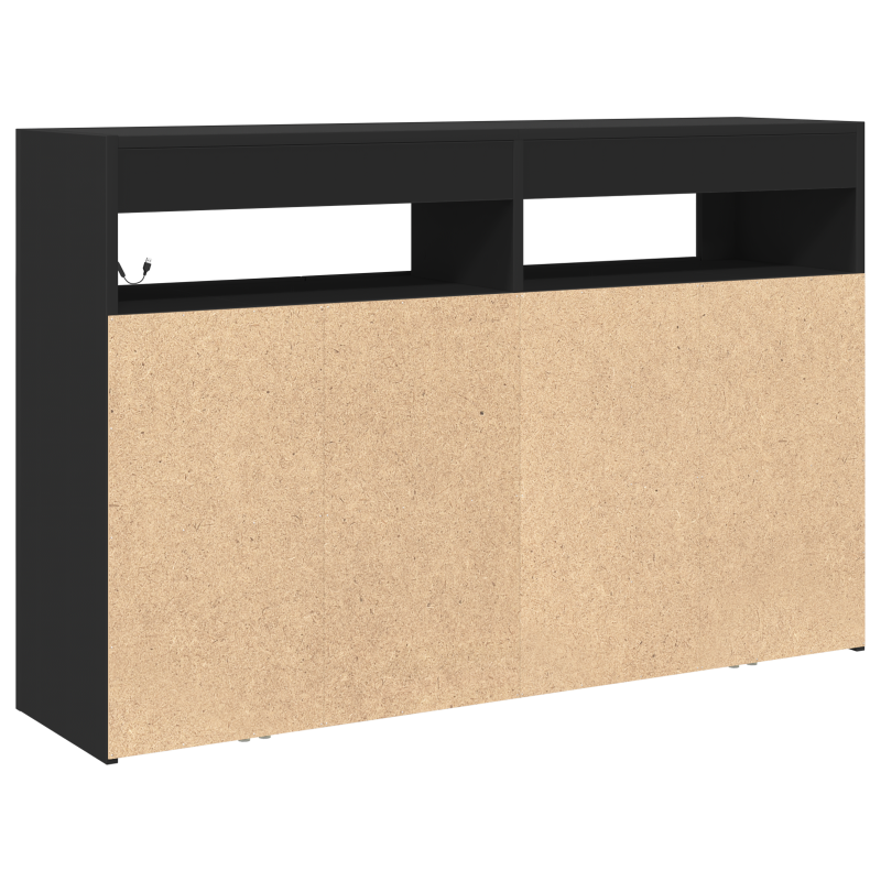 Sideboard Schwarz Engineered Wood 116 x 30 x 75 cm Rechteckig