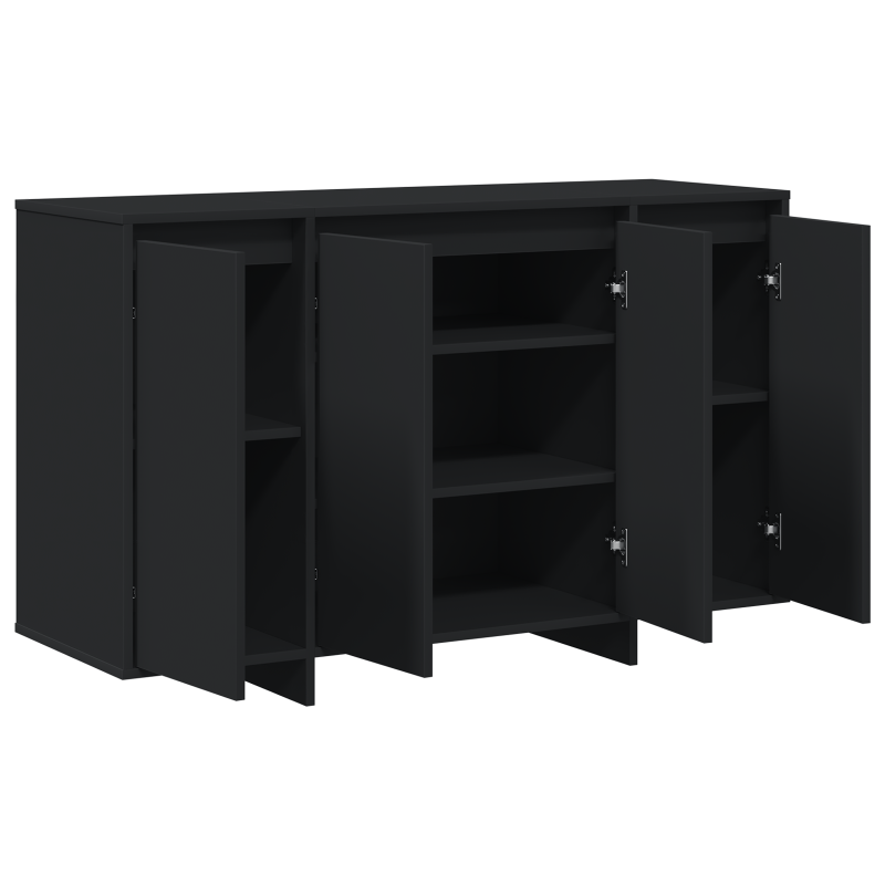 Schwarzes Sideboard Schwarz Hochwertiger Holzwerkstoff