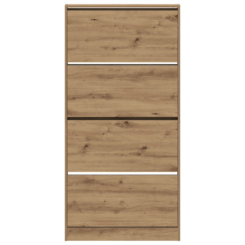 Schuhschrank Handwerkliche Eiche Holzwerkstoff 80 x 21 x 163.5 cm