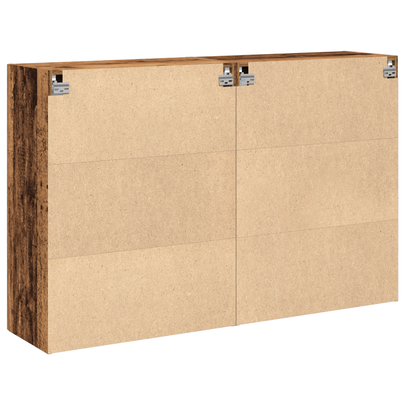 Wandregale 2 Stück Alte Holz 69,5x34x90 cm Engineered Wood