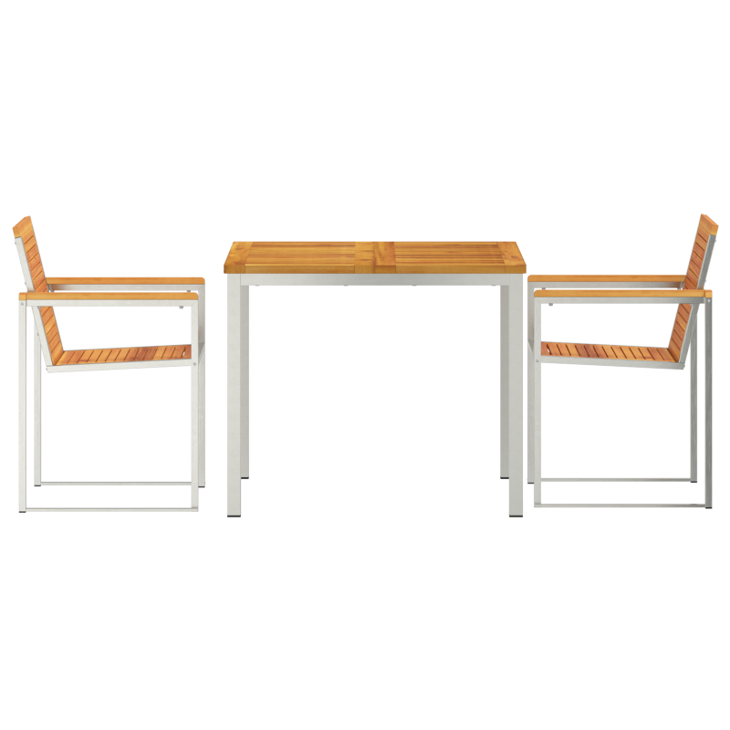 3-teilige Garten Essgruppe Massivholz Akazie