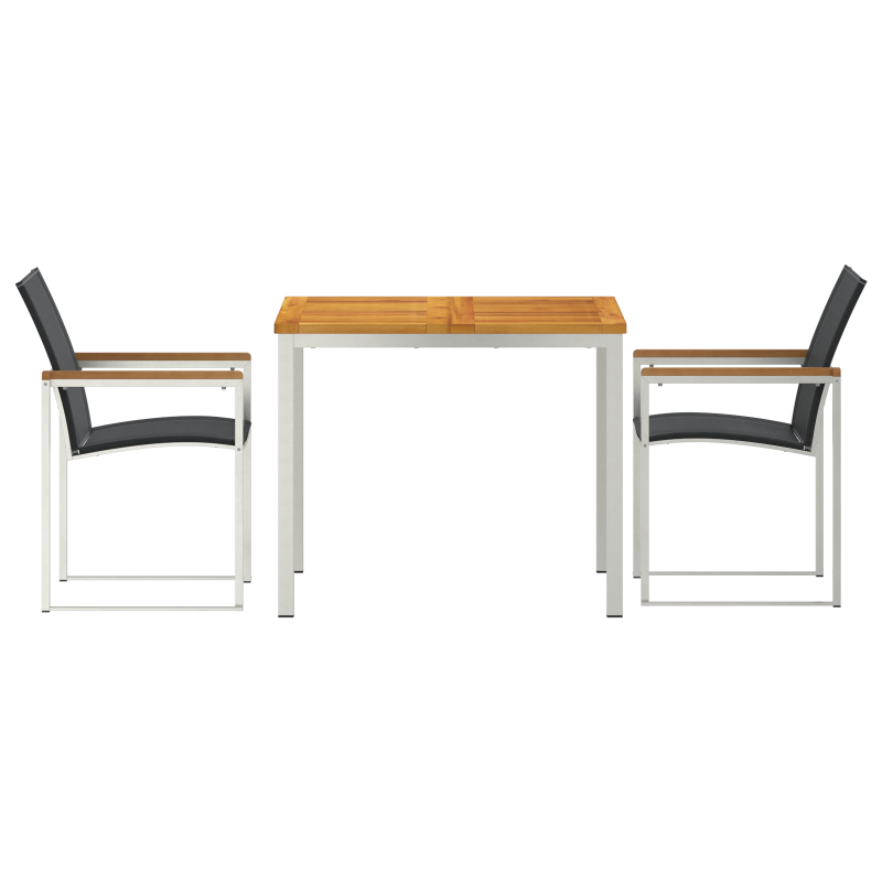 3-teiliges Garten Essset Massivholz Akazie