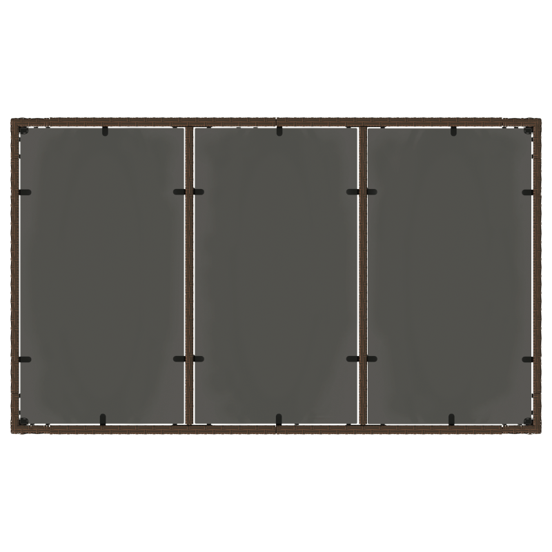 5-teiliges Garten-Ess-Set mit Kissen Braun Poly Rattan