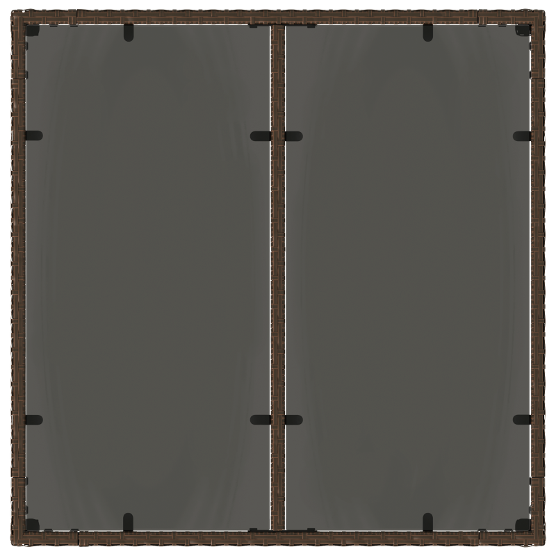 7-teiliges Garten-Dining-Set mit Kissen in Braunem Poly-Rattan