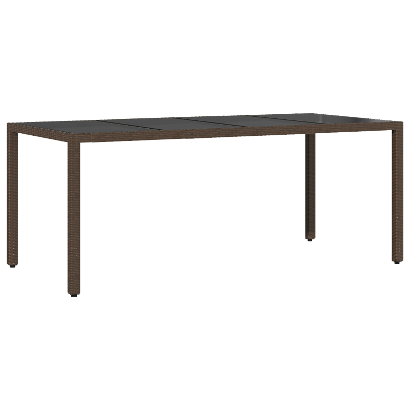 9-teiliges Garten-Esszimmer-Set Braun Poly Rattan