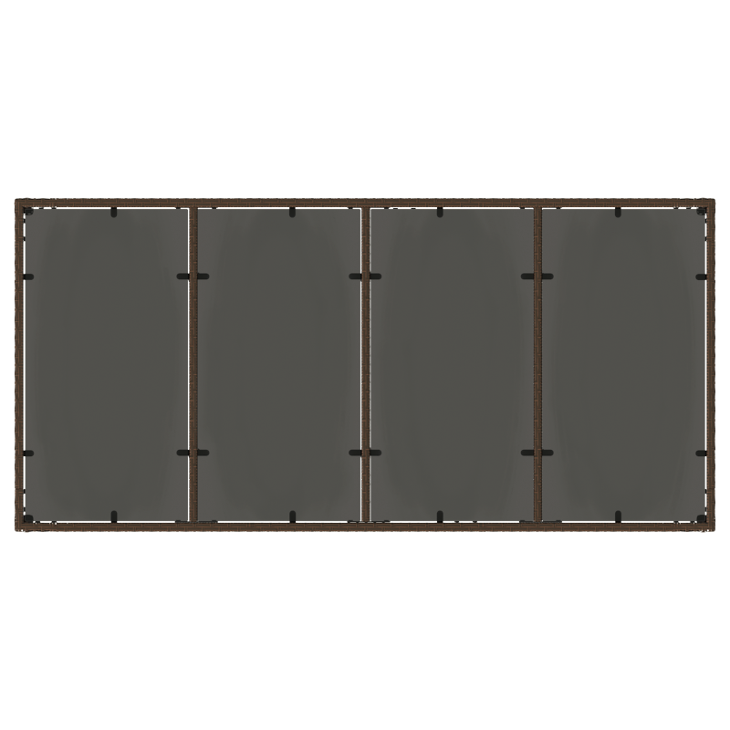 9-teiliges Garten-Esszimmer-Set Braun Poly Rattan