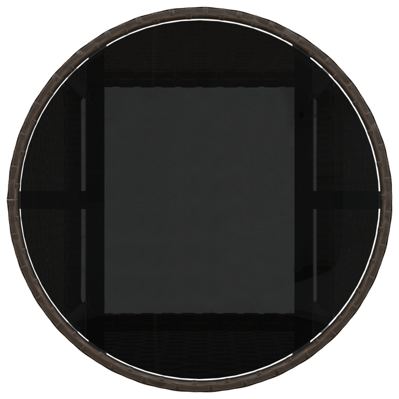 3-teiliges Garten Essset Braun Poly Rattan