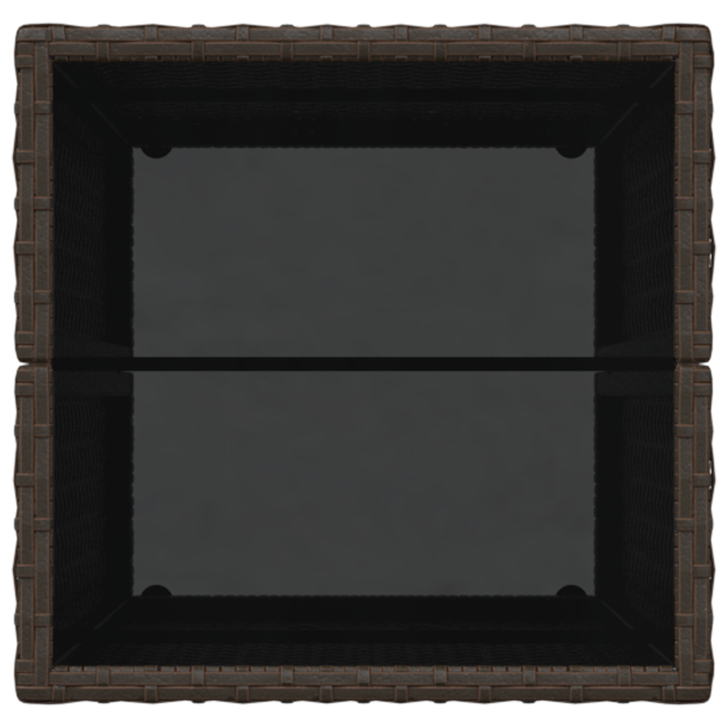 3-teiliges Garten Bistro Set mit Kissen Braun Poly Rattan