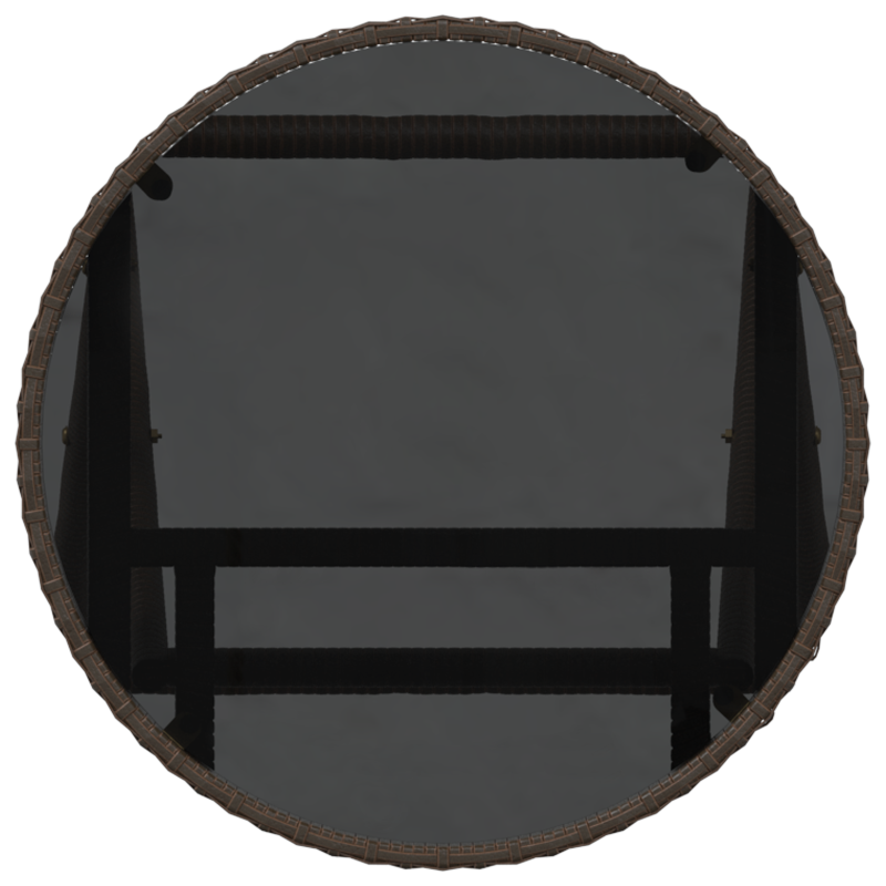 3-teiliges Bistro-Set für den Garten mit Kissen aus braunem Poly-Rattan