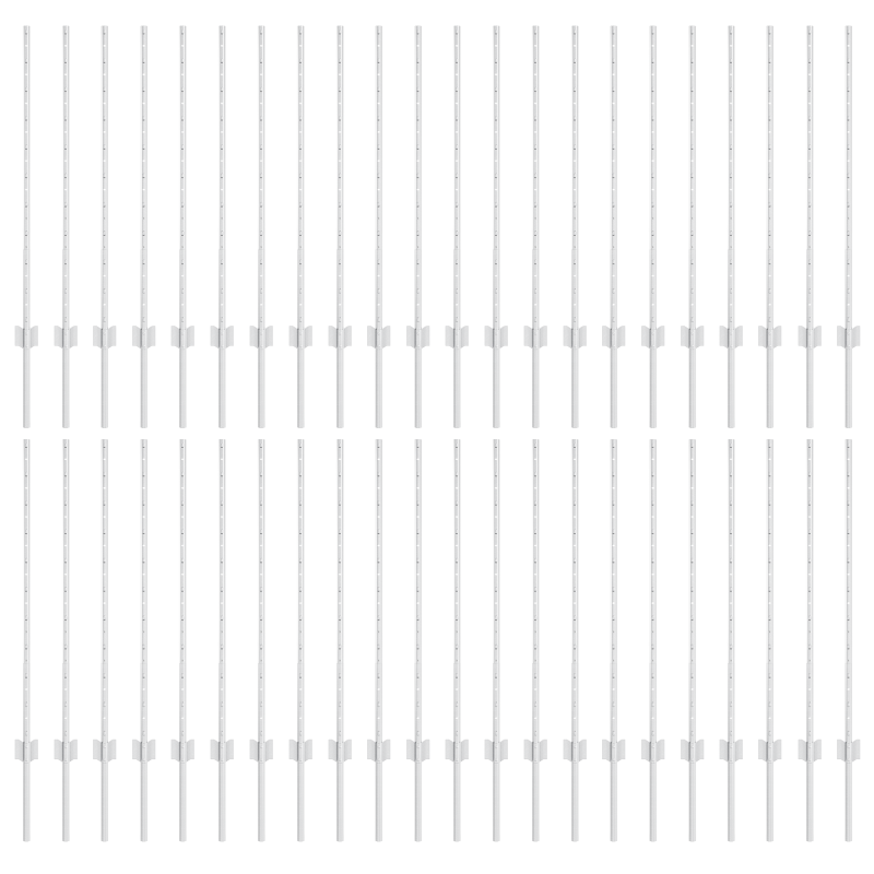 Zaunpfosten 88 Stück U-Channel Silber 140 cm Stahl
