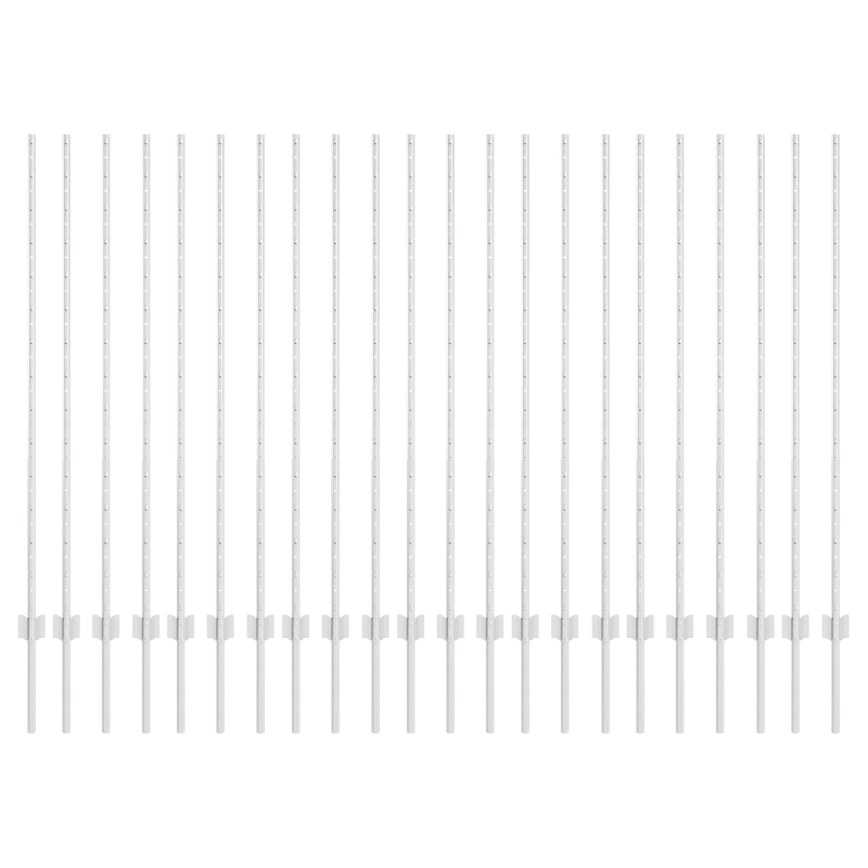 Zaunpfosten 44 Stück U-Kanal Silber 180 cm Stahl