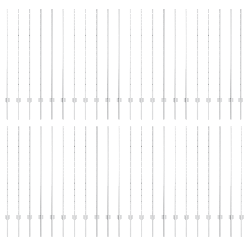 88 Stück U-Kanal Silber 180 cm Stahlzaunpfosten