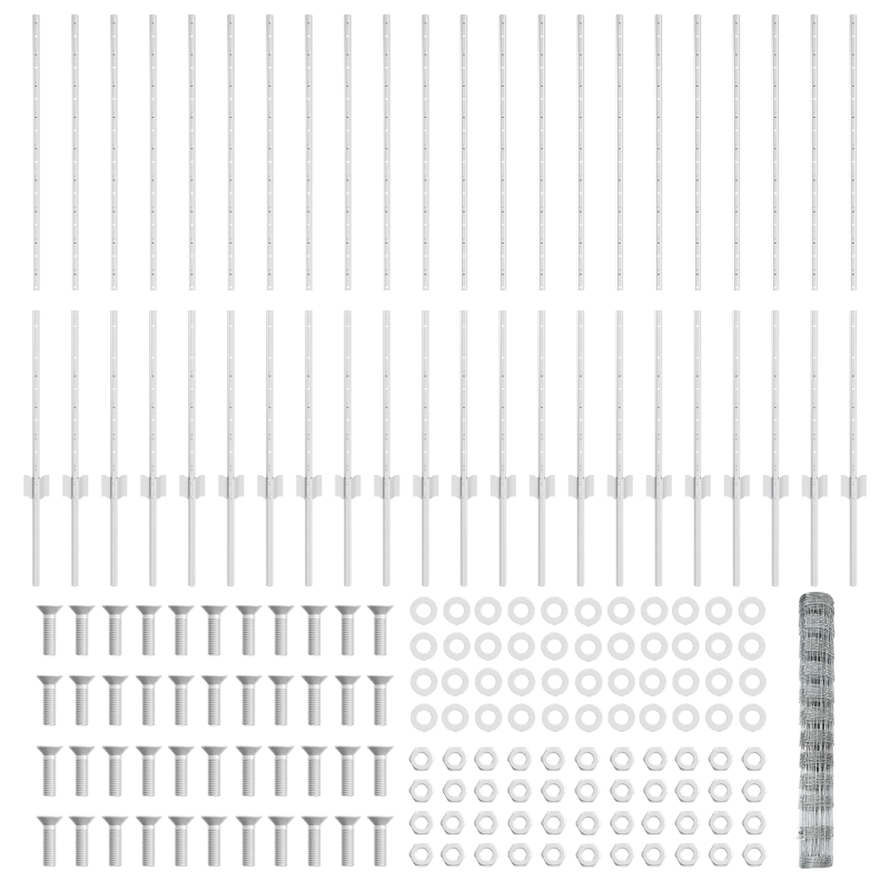 Zaunpfosten 22 Stück U-Kanal 120 cm verzinkter Stahl
