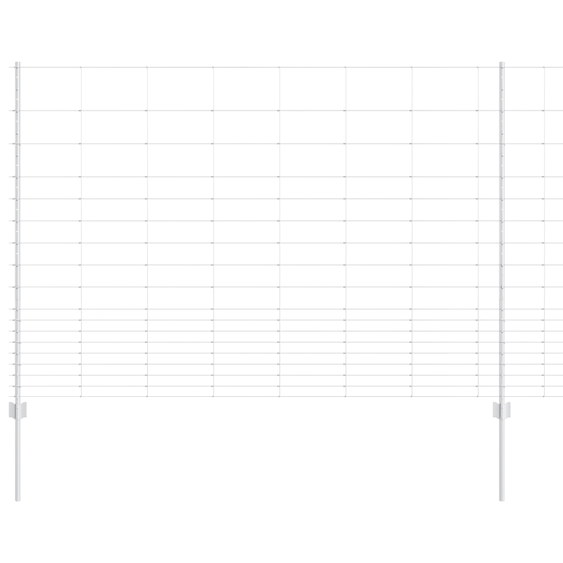 Zaunpfosten 22 Stück U-Kanal 150 cm Verzinkter Stahl
