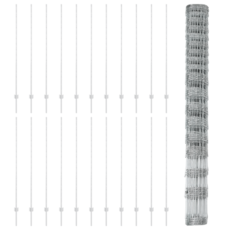 Zaunpfosten 22 Stück U-Kanal 150 cm Verzinkter Stahl