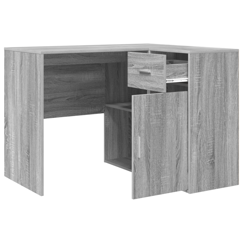 Eckschreibtisch Grau Sonoma 102x88x75 cm Spanplatte