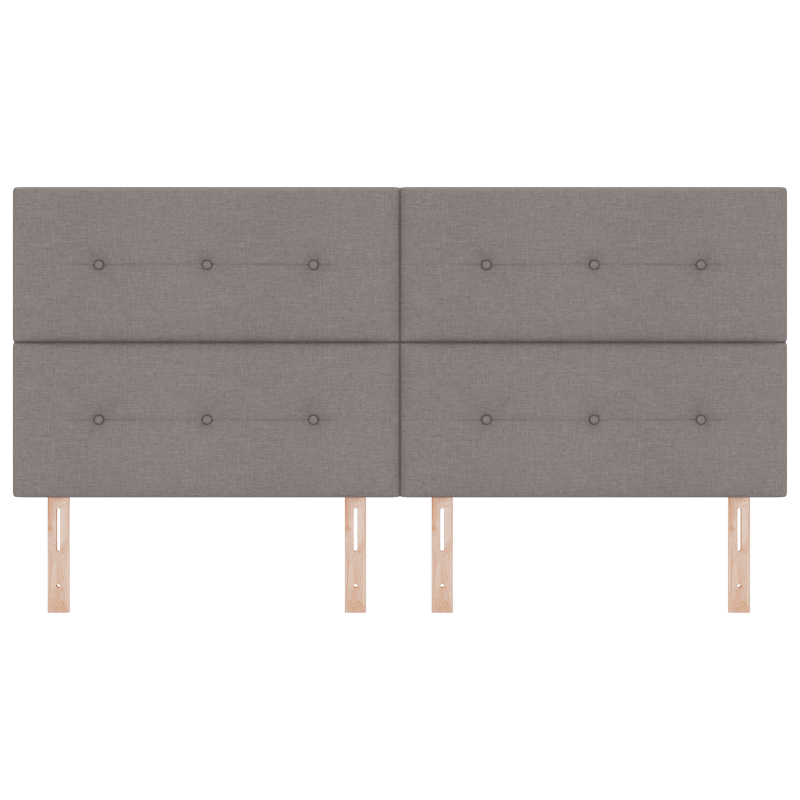 Kopfteil Button Tufted Taupe 200 cm Stoff