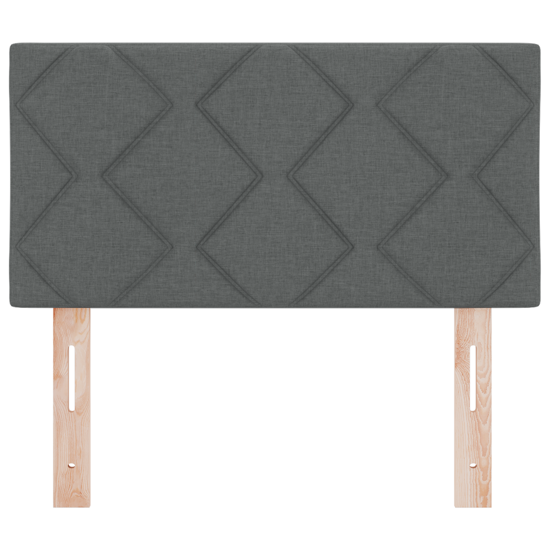 LED Kopfteil Diamantblockdesign Dunkelgrau 80 cm Stoff