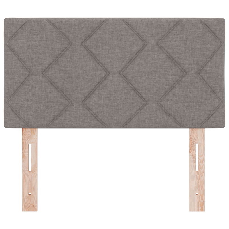LED Kopfteil Diamantblock Design Taupe 80 cm Stoff