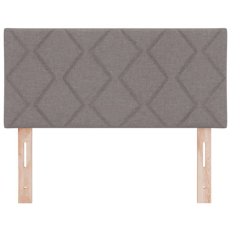 LED Kopfteil Diamantblock Design Taupe 100 cm Stoff