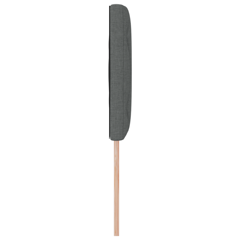 LED Kopfteil Diamantblockdesign Dunkelgrau 160 cm Stoff