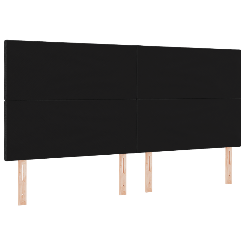 LED Kopfteil Diamantblock Design Schwarz 200 cm Stoff