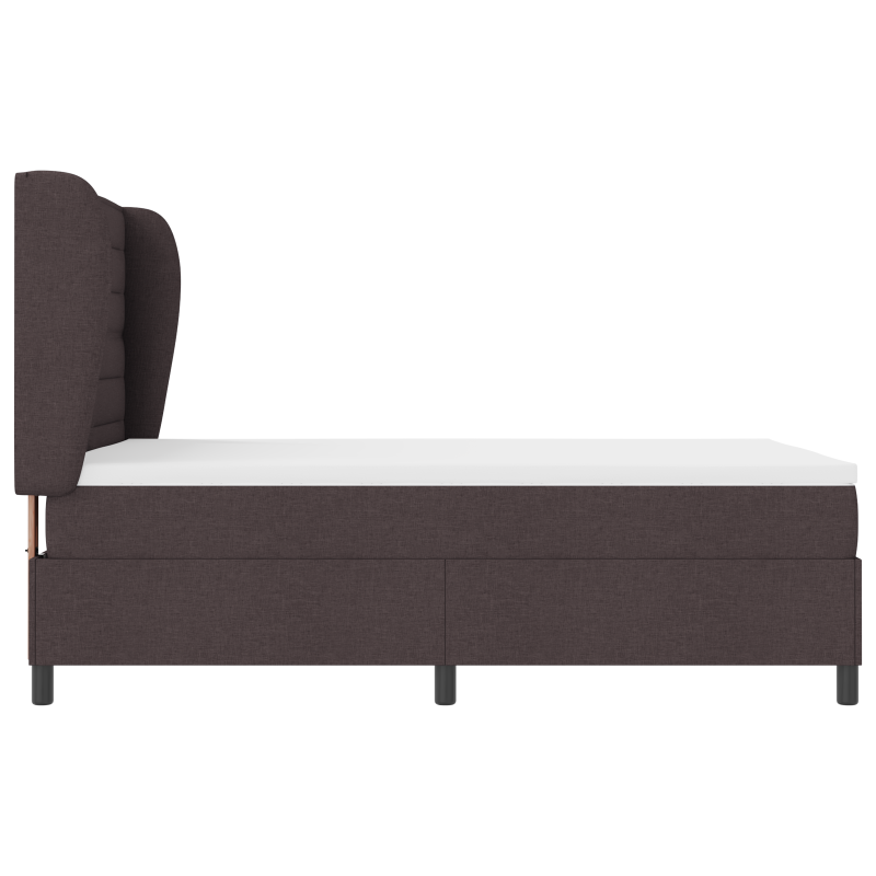 Boxspringbett mit Matratze Dunkelbraun 140x190 cm Stoff