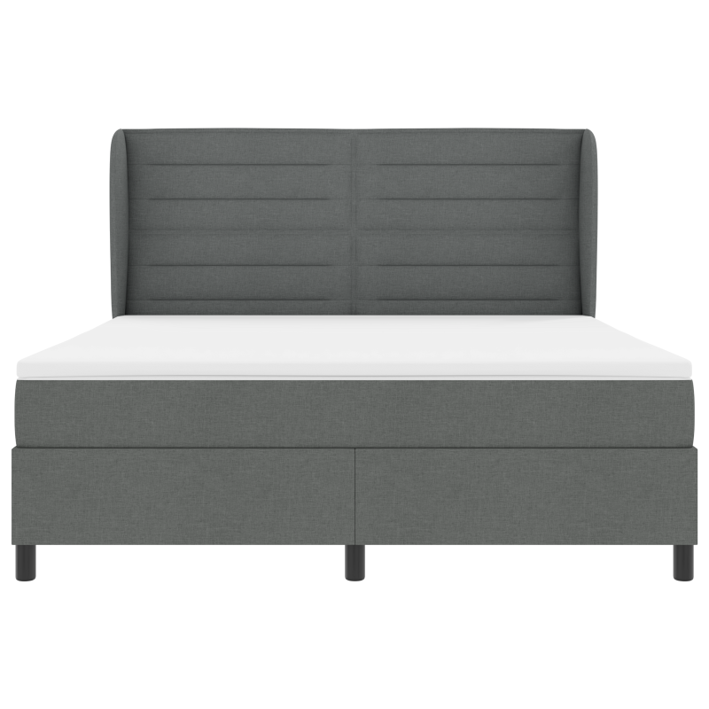Boxspringbett mit Matratze Dunkelgrau 180x200 cm Stoff